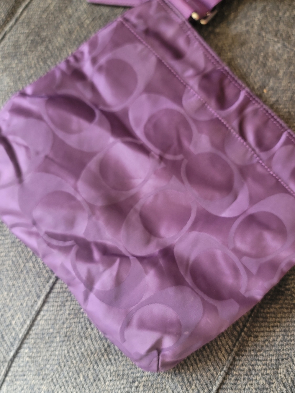 Coach Signature Nylon File Crossbody Bag – Purple - Picture 12 of 12